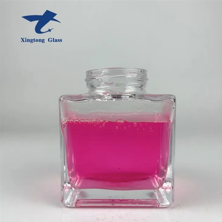 Bottiglia di vetro quadrata da 350 ml